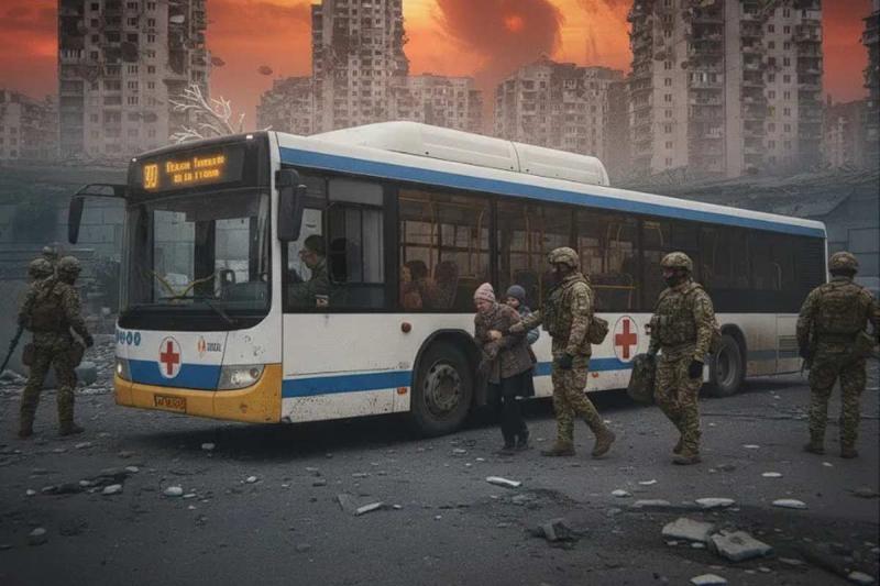Kijevben sürgősségi evakuációs buszokat állítanak elő, hogy gyorsan segítsenek a lakosok biztonságos eljutásában.
