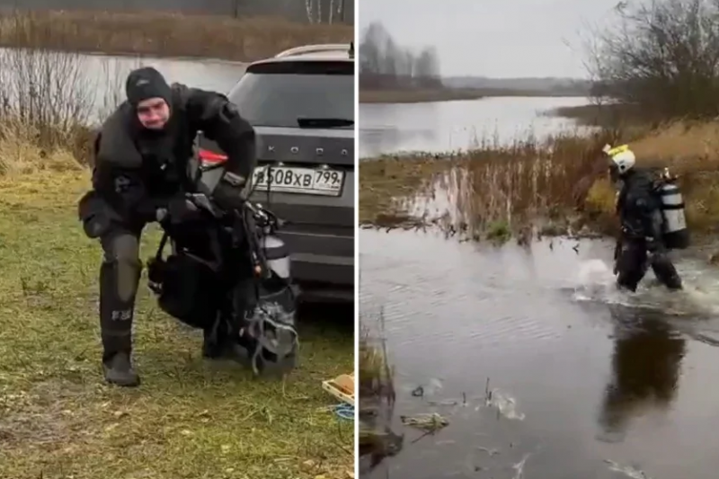 Meglepő és hihetetlen, hogy milyen járművet sikerült kiemelni egy Moszkva közeli tóból.